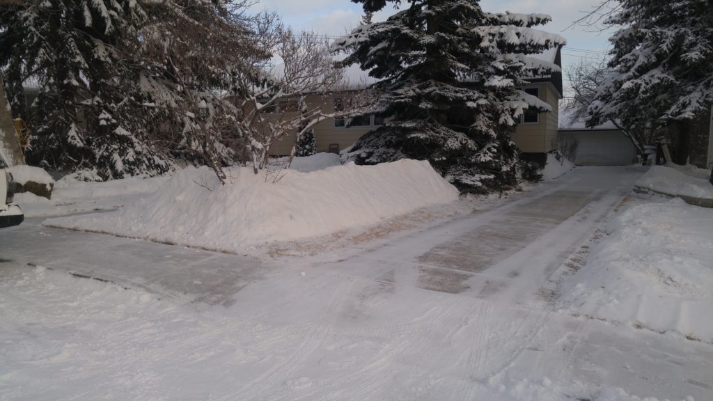 Snowy driveway