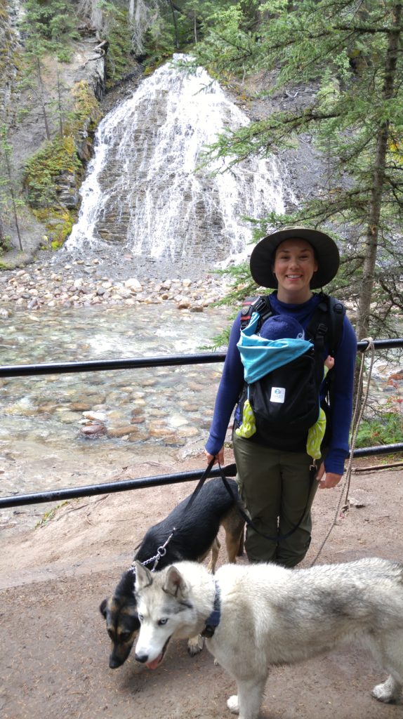 Janet in front of a spring in Malign Canyon