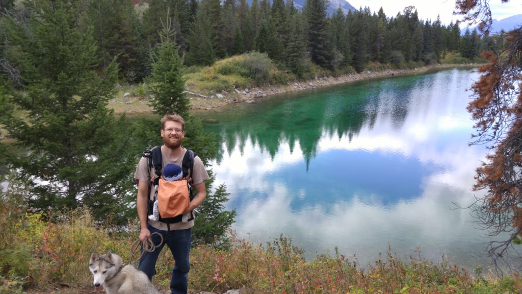 Kyle and Ewan above the third lake in the Valley of the Five Lakes