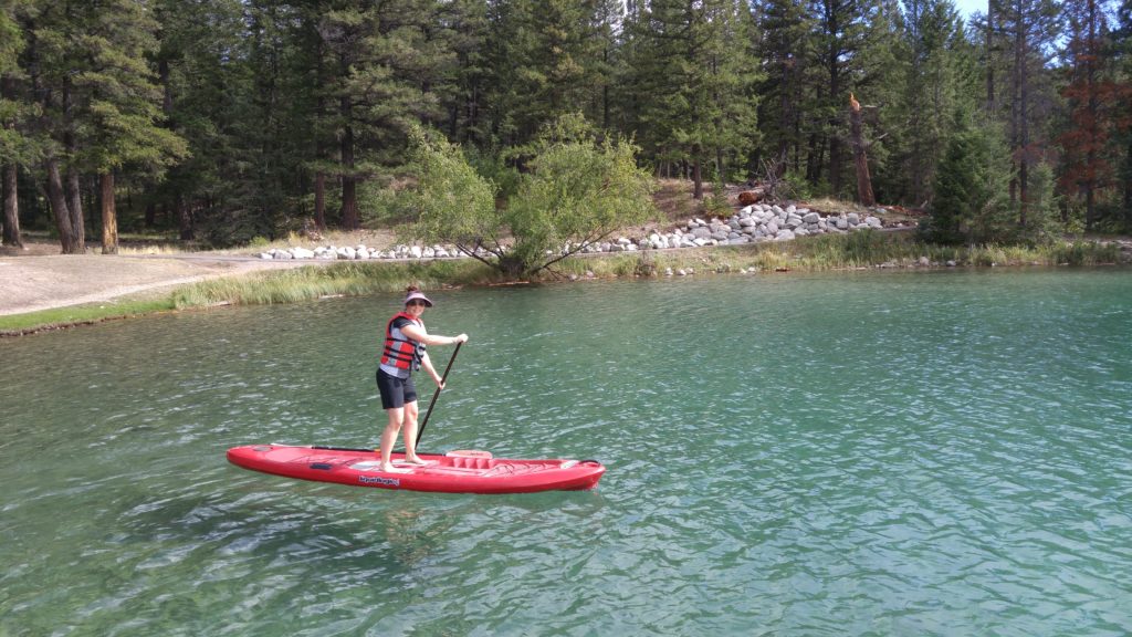 Janet Paddling on Lake Annette