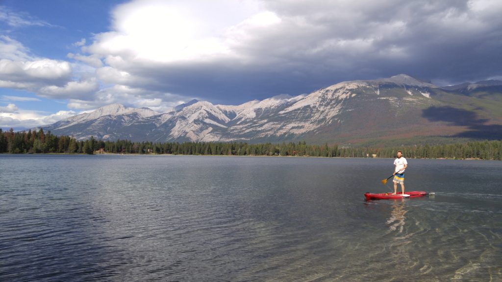 Kyle Paddling in Edith Lake