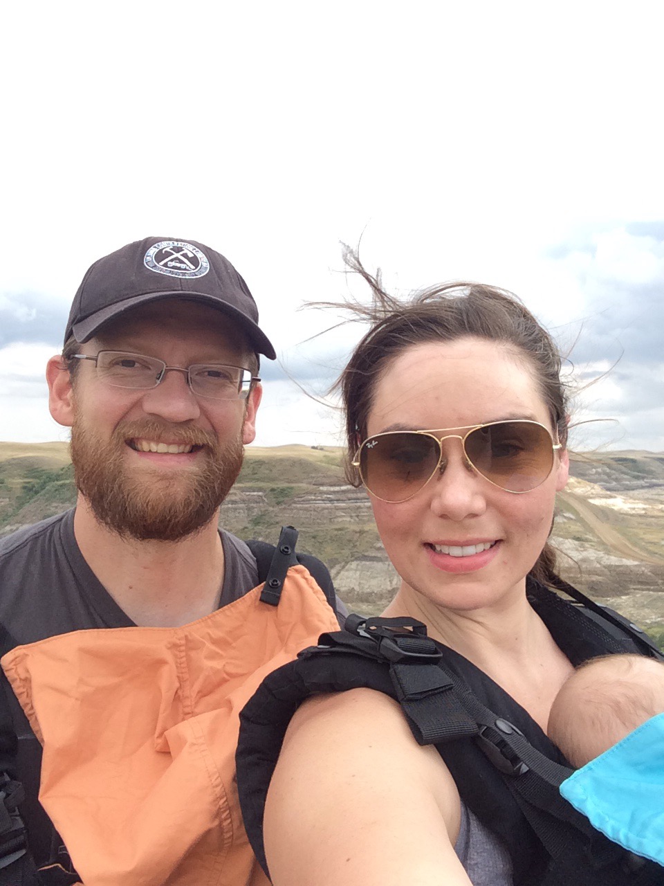 Kyle and Janet and the twins above Hoodoo Provincial Park