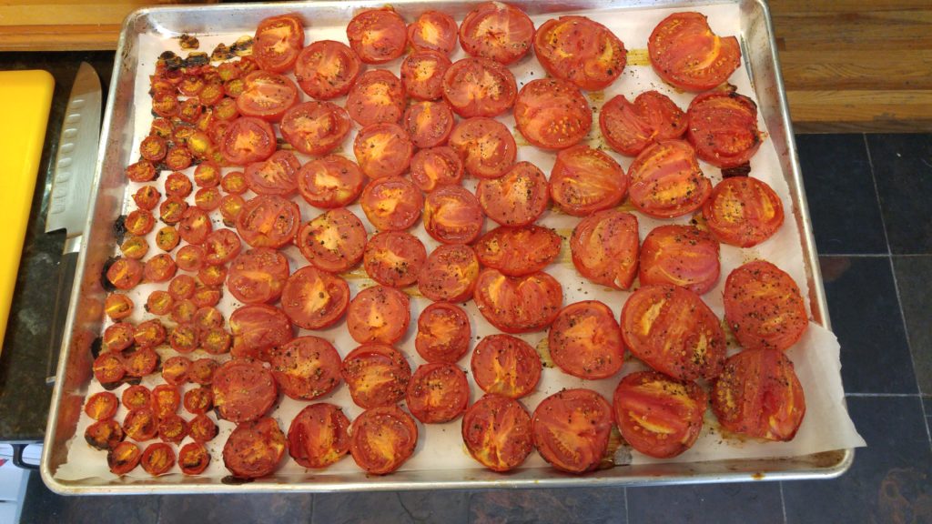 Roasted Garden Tomatoes for Tomato Basil Soup