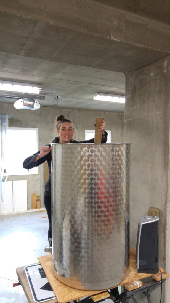 My Trusty Assistant Stirring 220L of Gewurtz