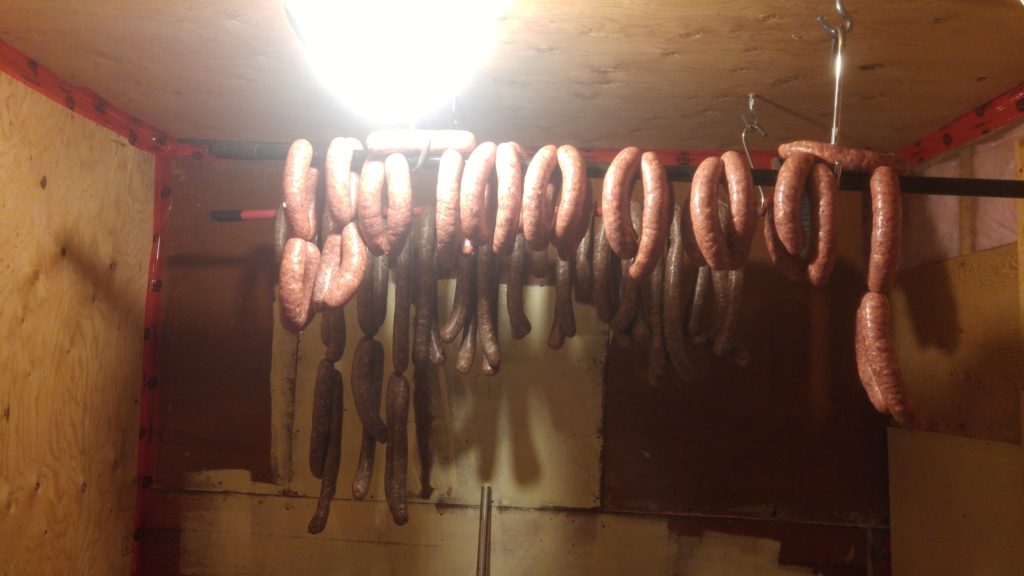 Drying sausages