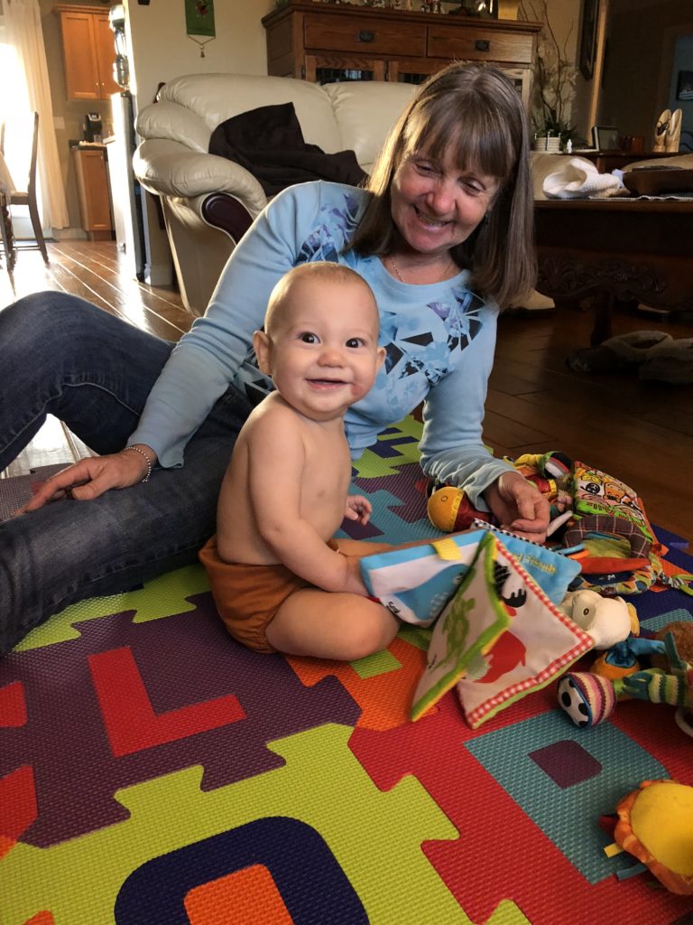 Ewan hanging out with Grandma Shivas