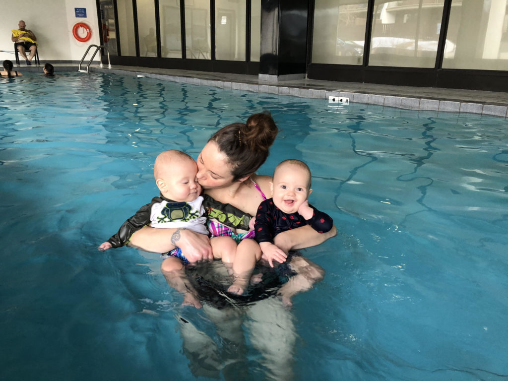 Janet, Ewan & Eileen Swimming