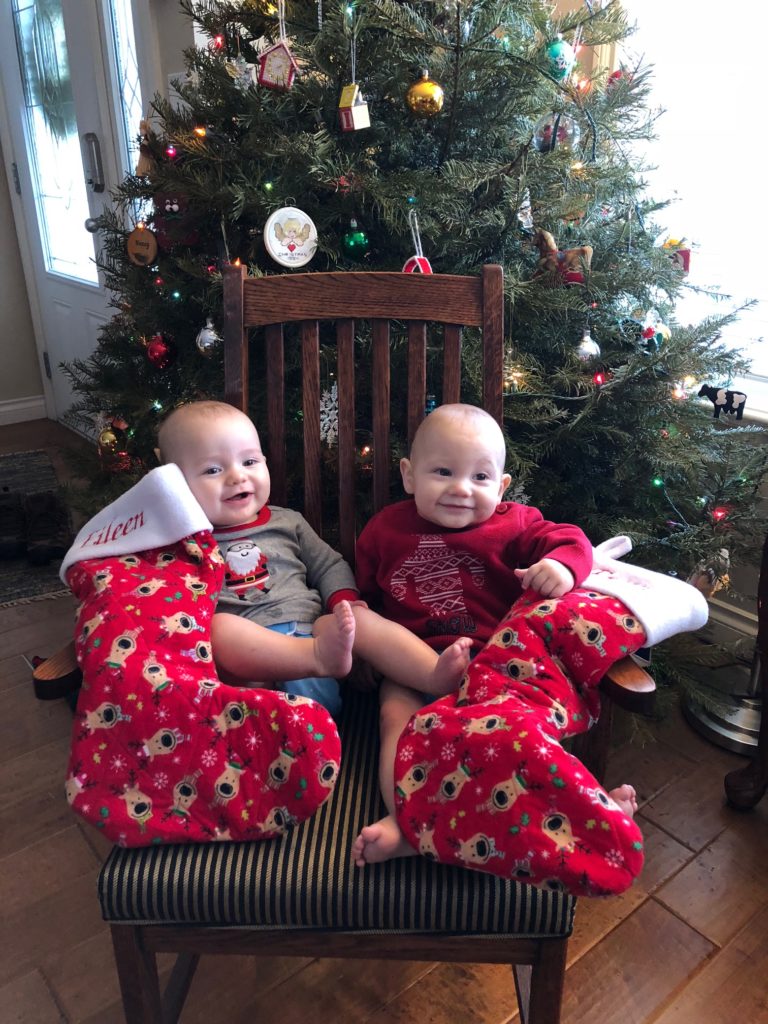 Ewan & Eileen with their stockings