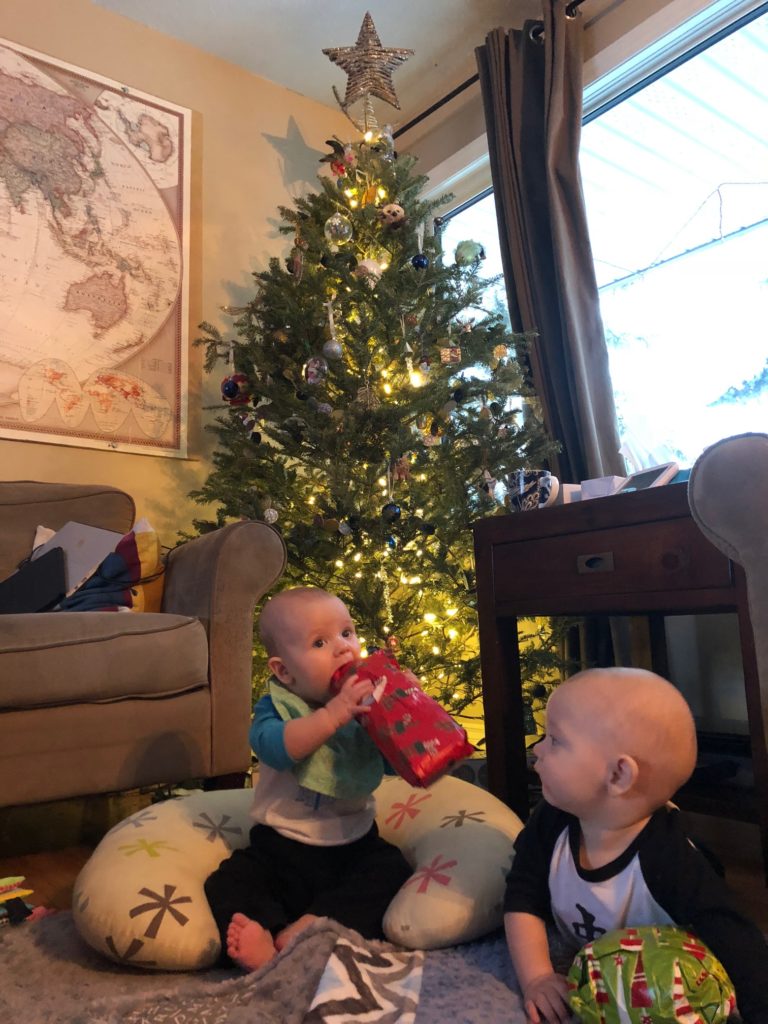 Eileen & Ewan opening gifts