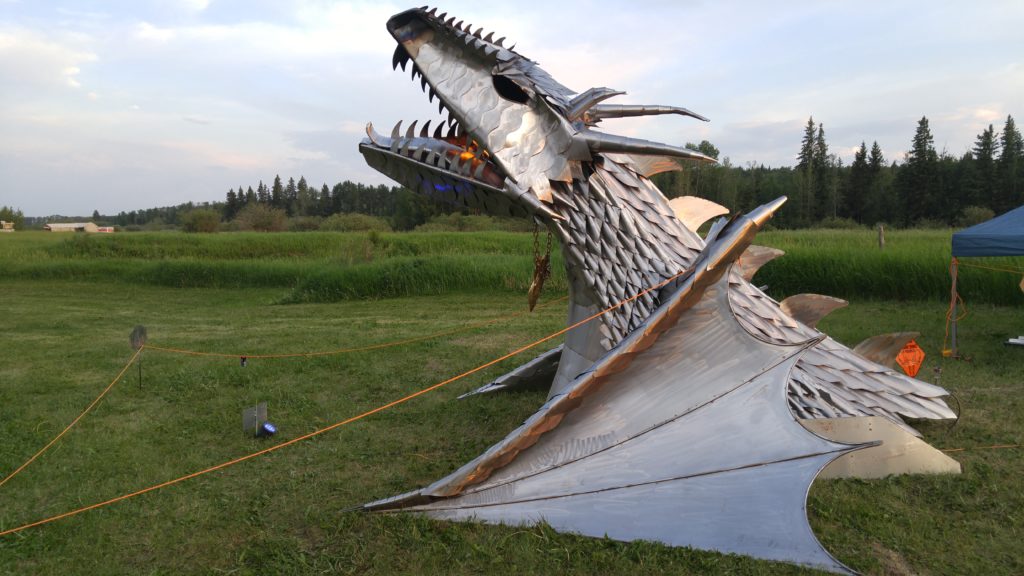 Metal Fire Breathing Dragon