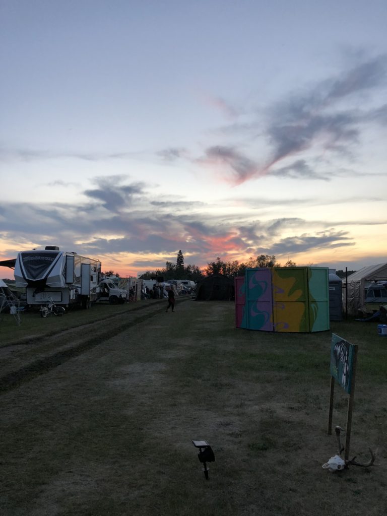 Sunset on Larry Harvey Memorial Road