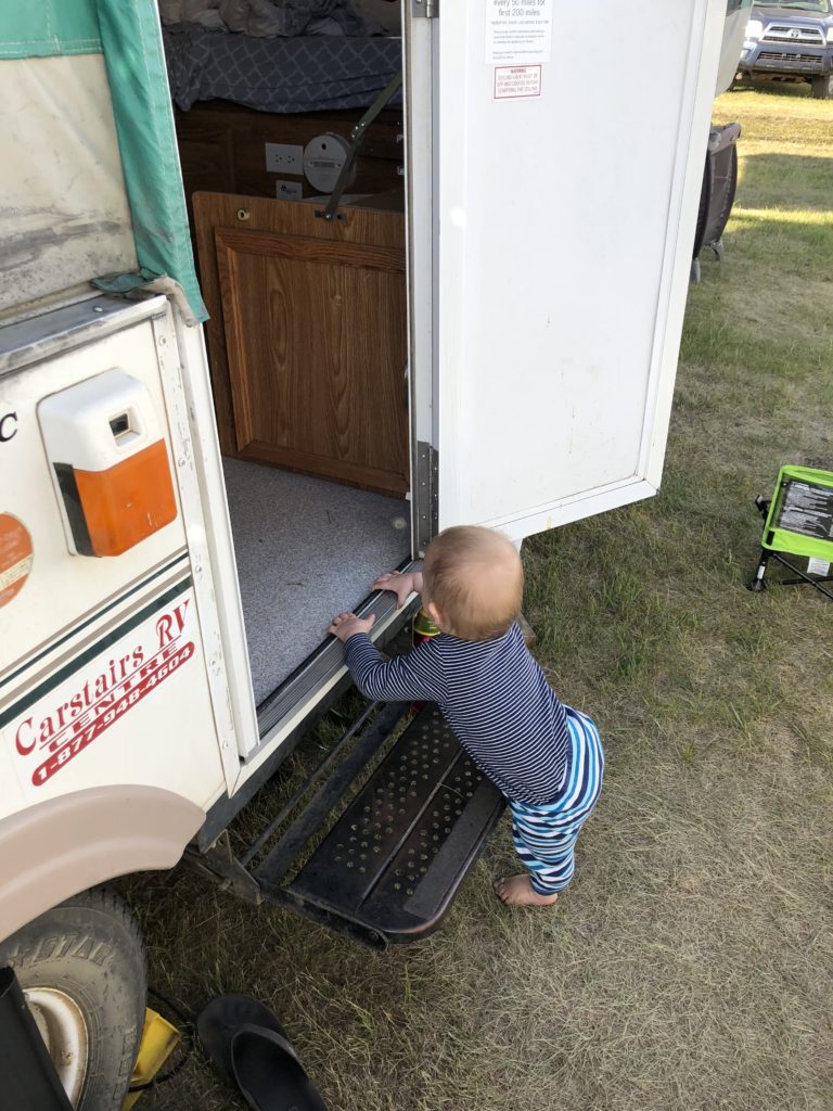 The Babies Loved Climbing Into the Trailer