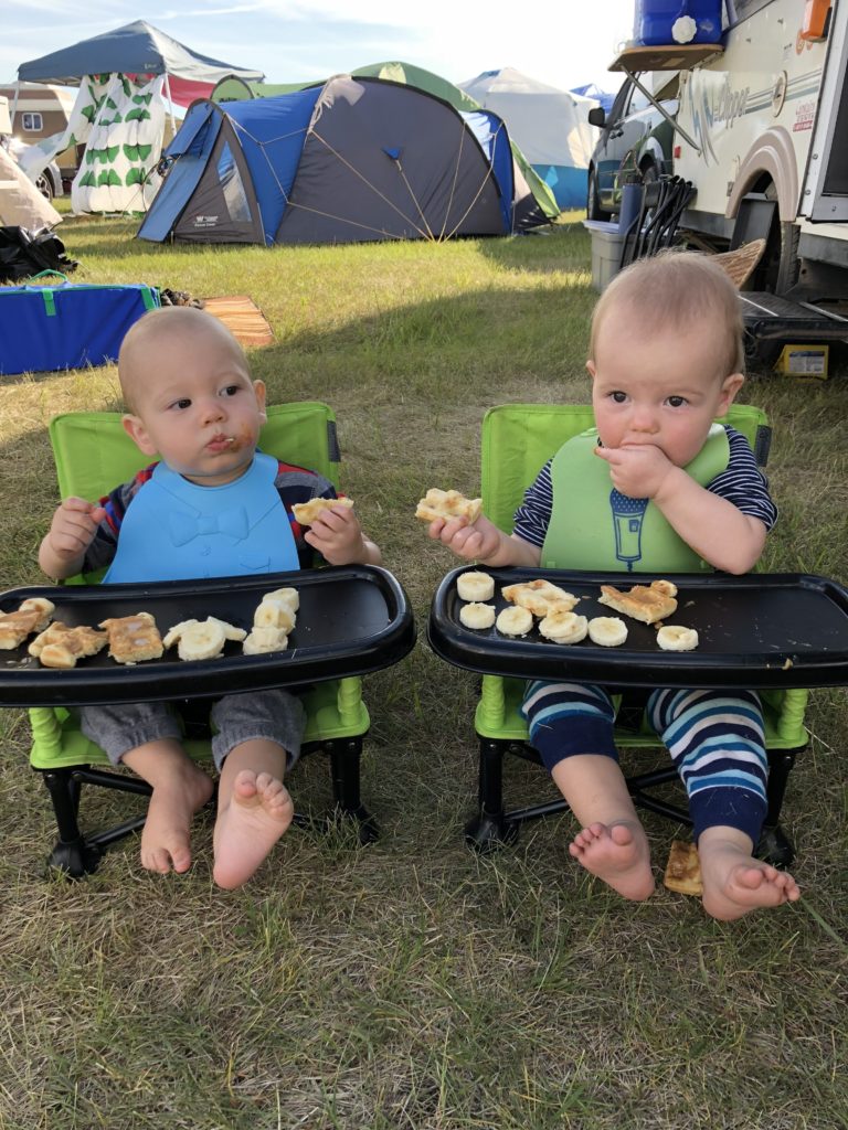 Eileen and Ewan Eating Breakfast