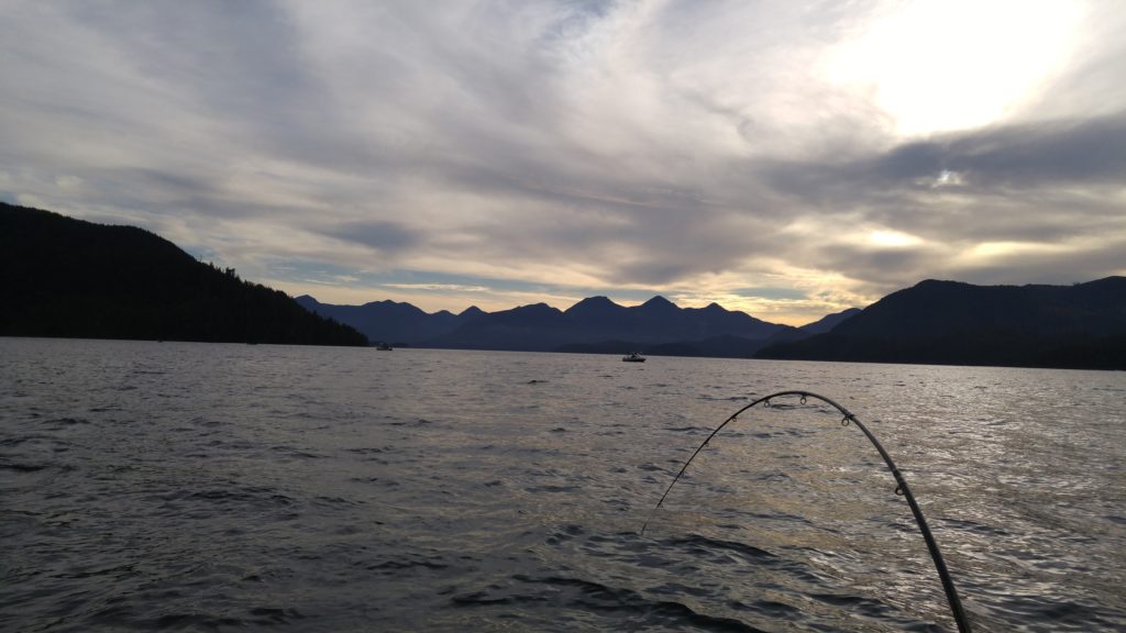 From left to right; Bligh, Spanish Group, Nootka and Vancouver Islands at dusk