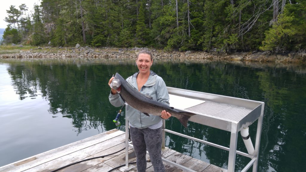 Di with her first salmon in 4 years