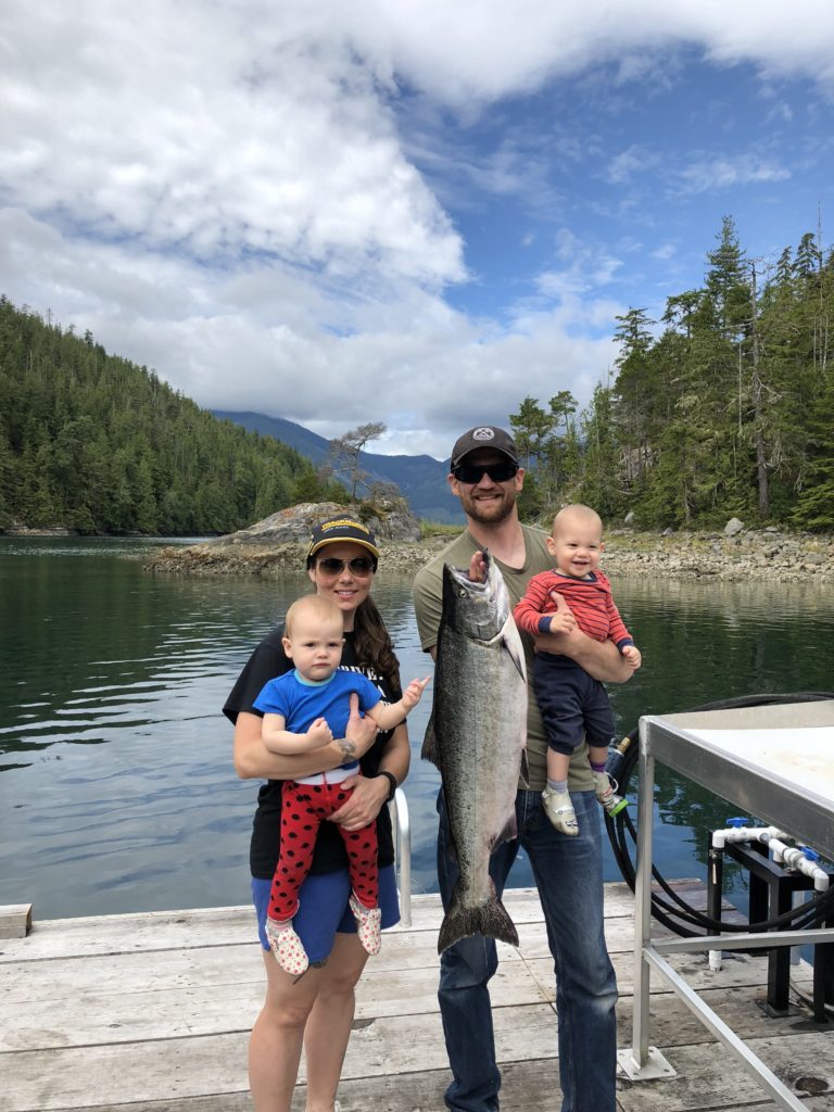 Maclean family with Salmon