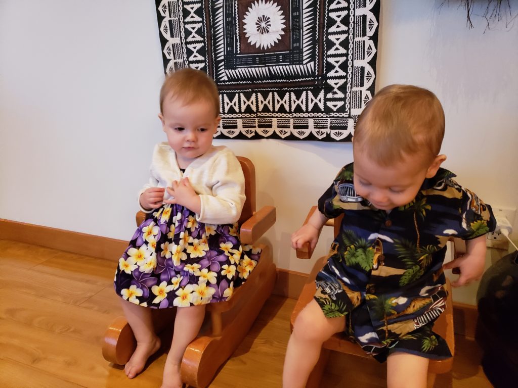 Ewan and Eileen on rocking chairs